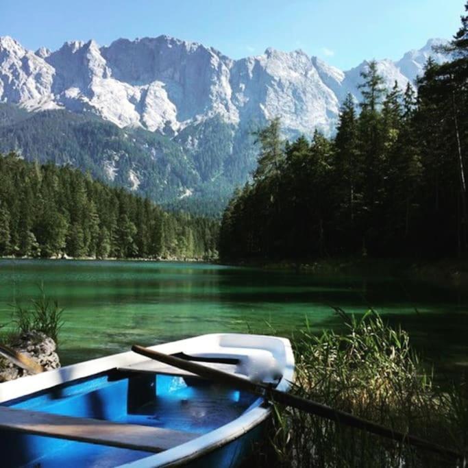 Chalet S - 5 Sterne Luxus Ferienhaus Direkt Am Eibsee Und Zugspitze Grainau Exteriör bild